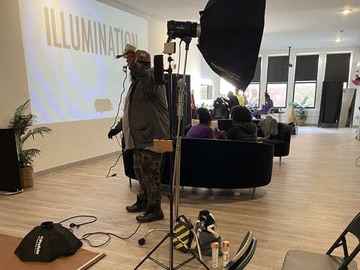 Shooting in the studio